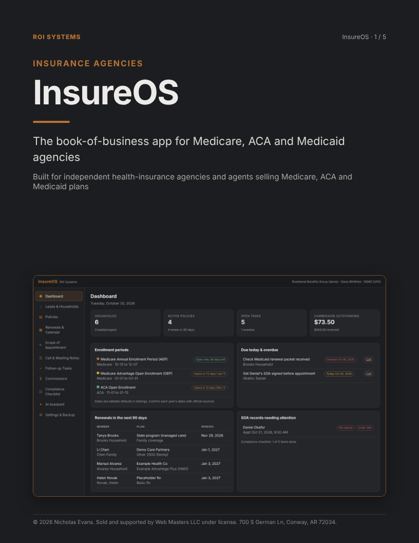 InsureOS brochure page 1